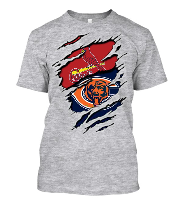 Chicago Bears And St. Louis Cardinals Logo Mashup T-Shirt