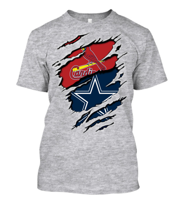 Cardinals And Cowboys Team Spirit Fusion T-Shirt