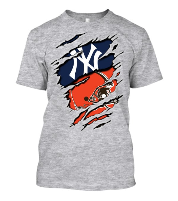New York Yankees Cleveland Browns Fusion T-Shirt