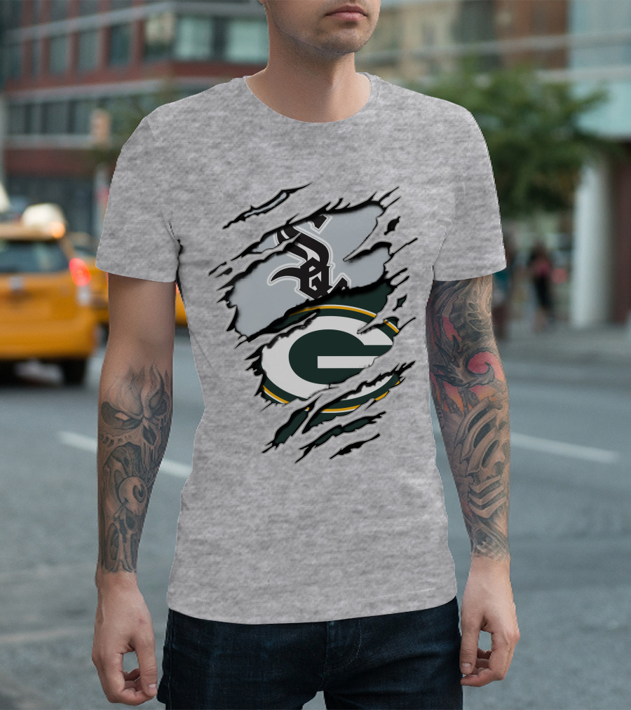 Packers White Sox Logo Mashup T-Shirt