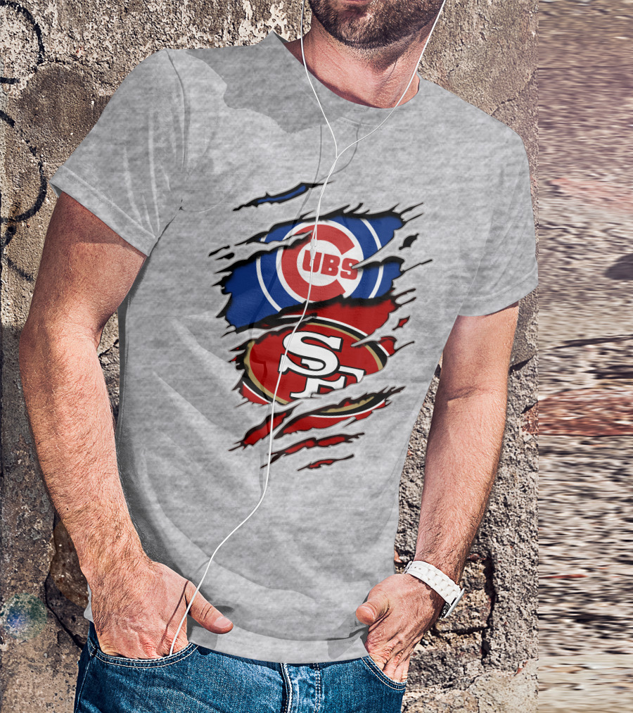 Cubs San Francisco Forty-Niners Torn T-Shirt