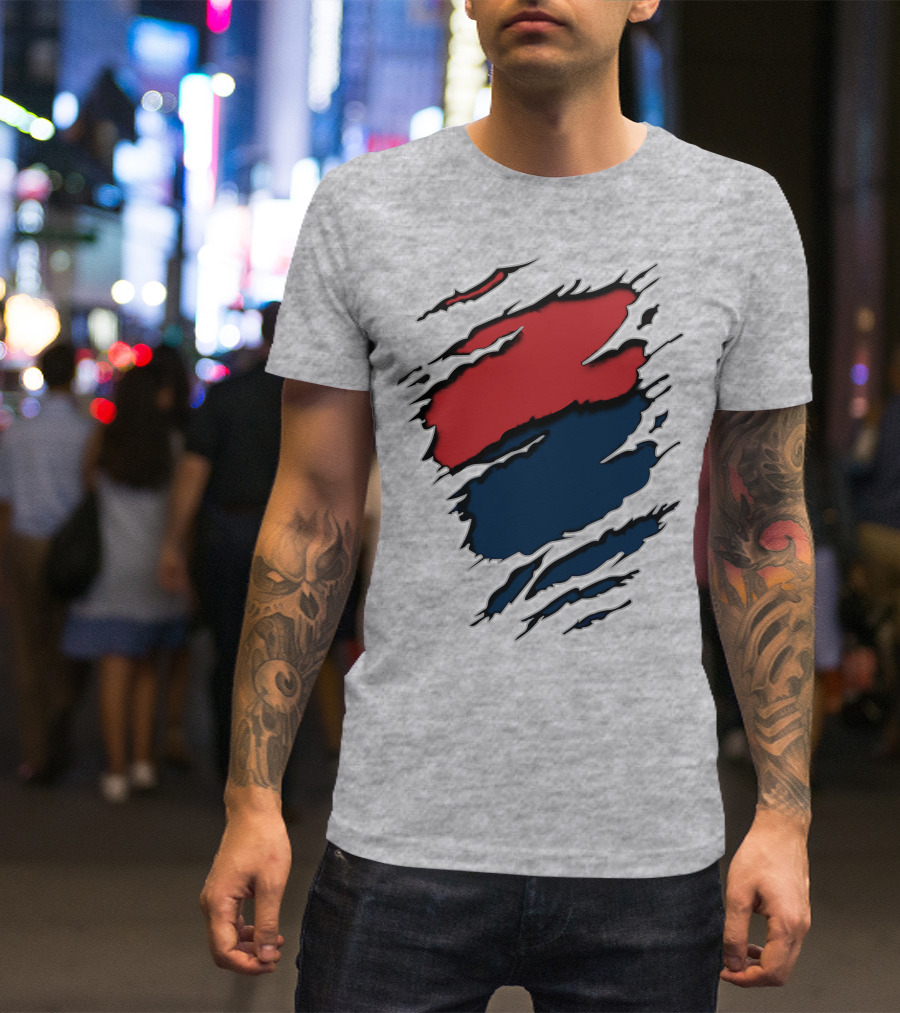 Cow Car Two-Tone Rip Claw Marks T-Shirt