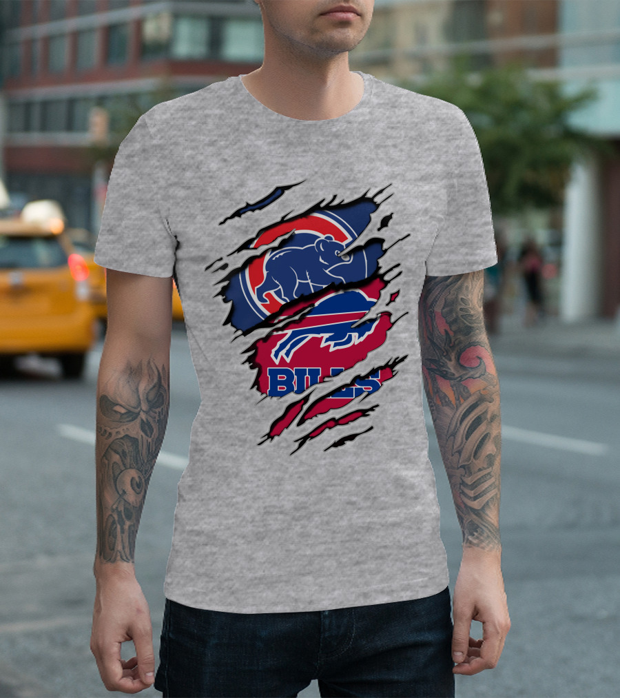 Bills Cubs Buffalo Football Chicago Baseball Crossover T-Shirt