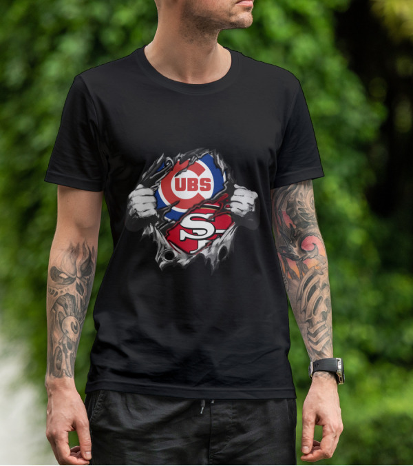 49ers Cubs Logo Fusion Fan Crossover T-Shirt