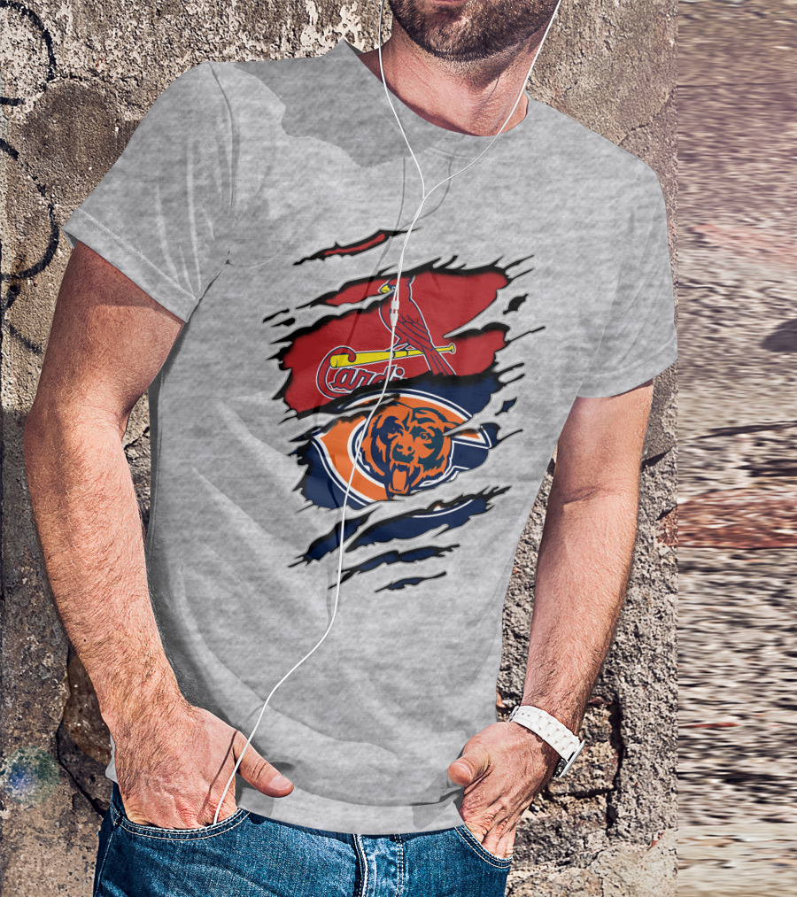 Cardinals Bears Claw Marks Sports T-Shirt