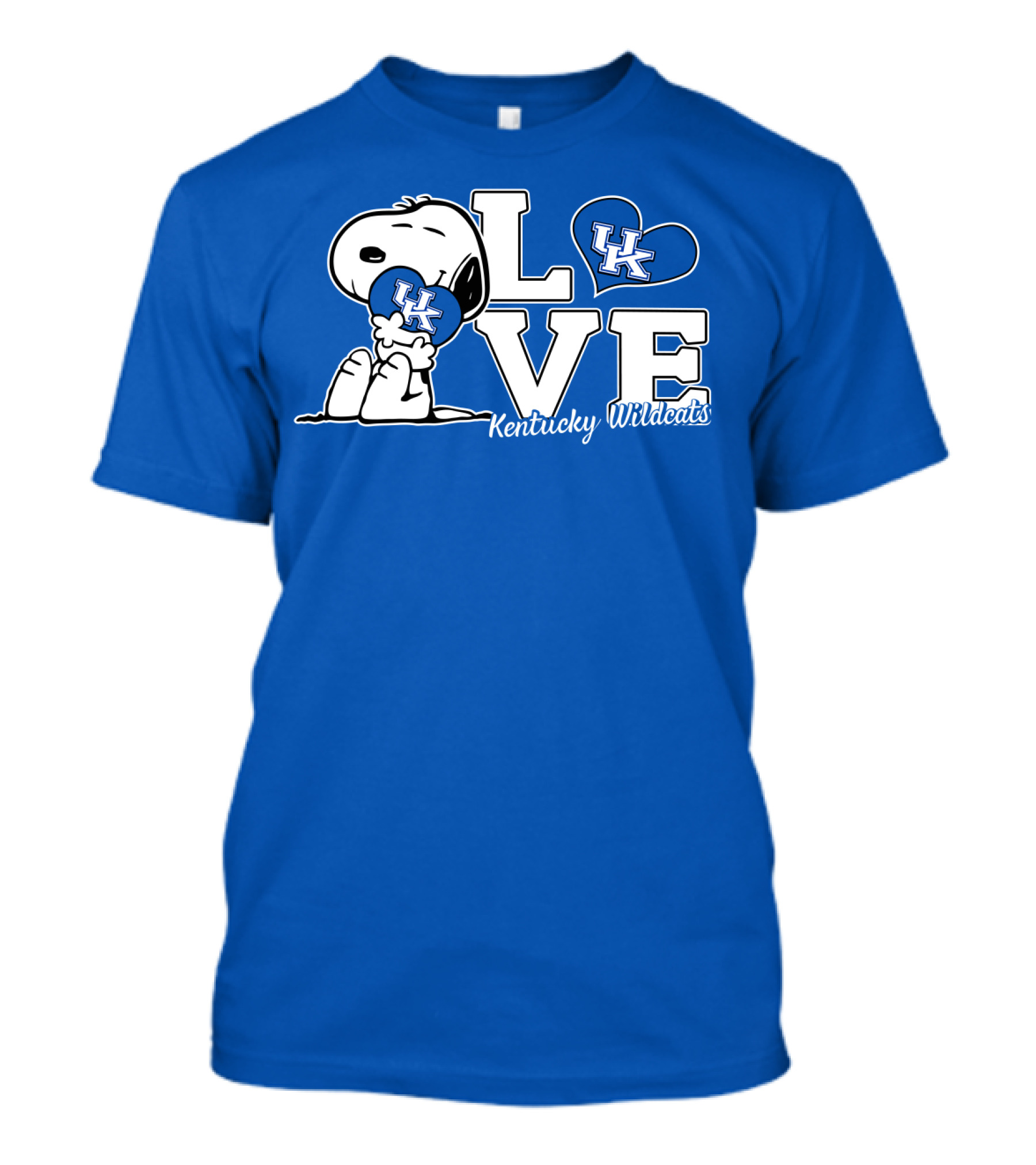 Love Kentucky Wildcats Snoopy Uk Heart T-Shirt