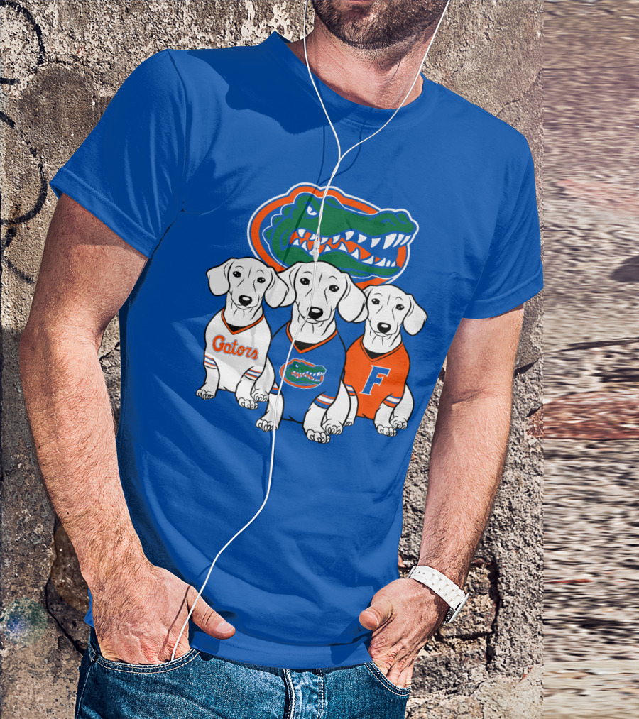 Florida Gators Dachshund Dogs T-Shirt