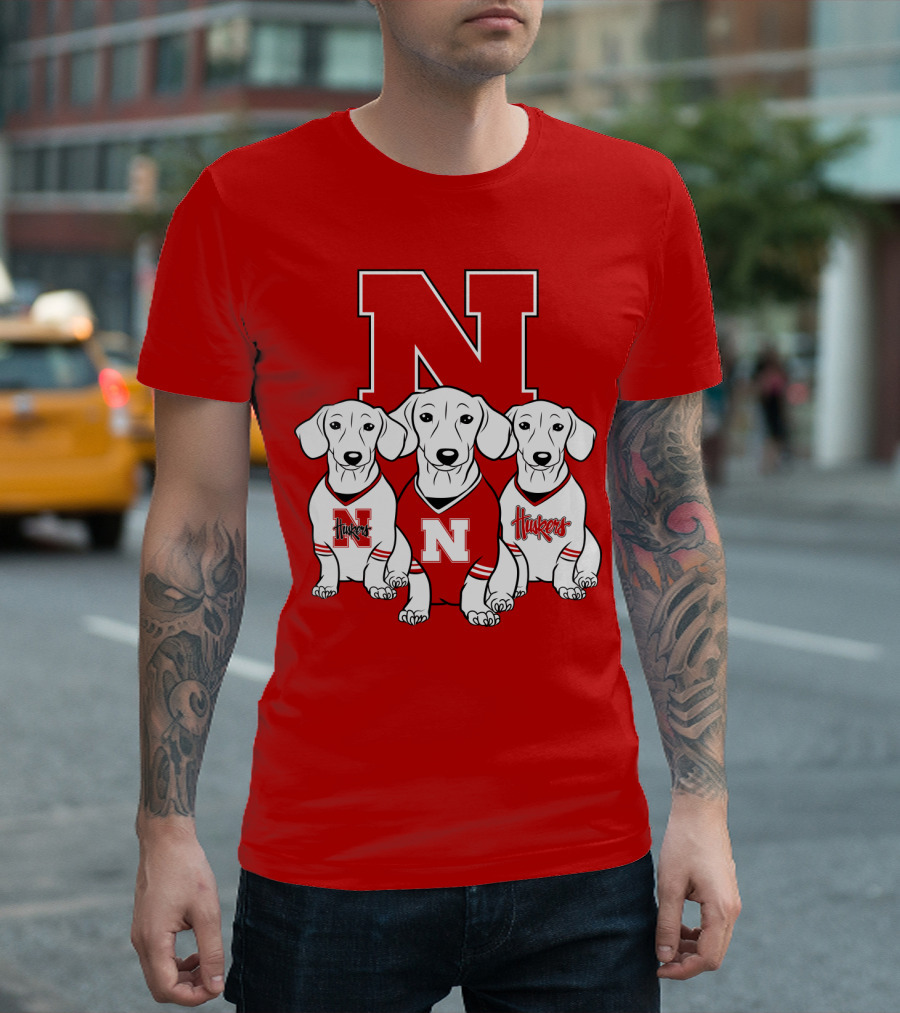 Nebraska Huskers Dachshund T-Shirt