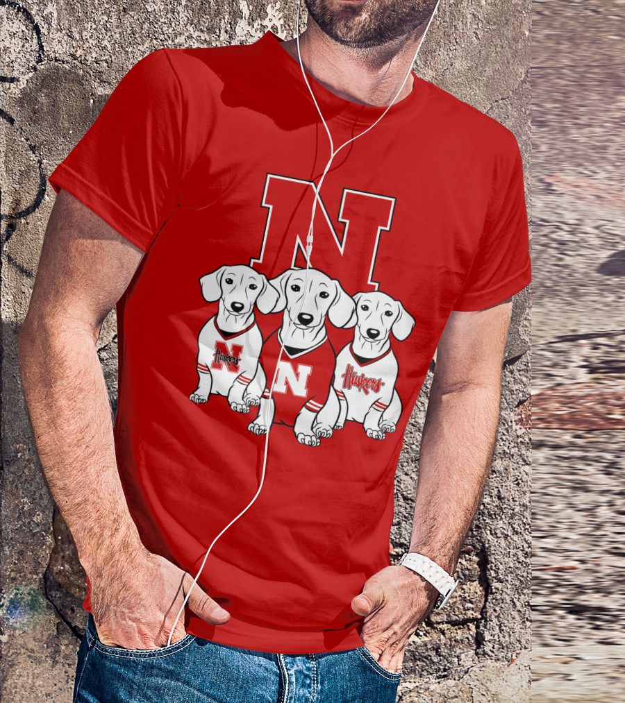 Nebraska Huskers Dachshund T-Shirt