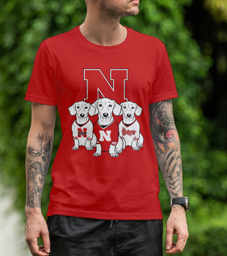 Nebraska Huskers Dachshund T-Shirt