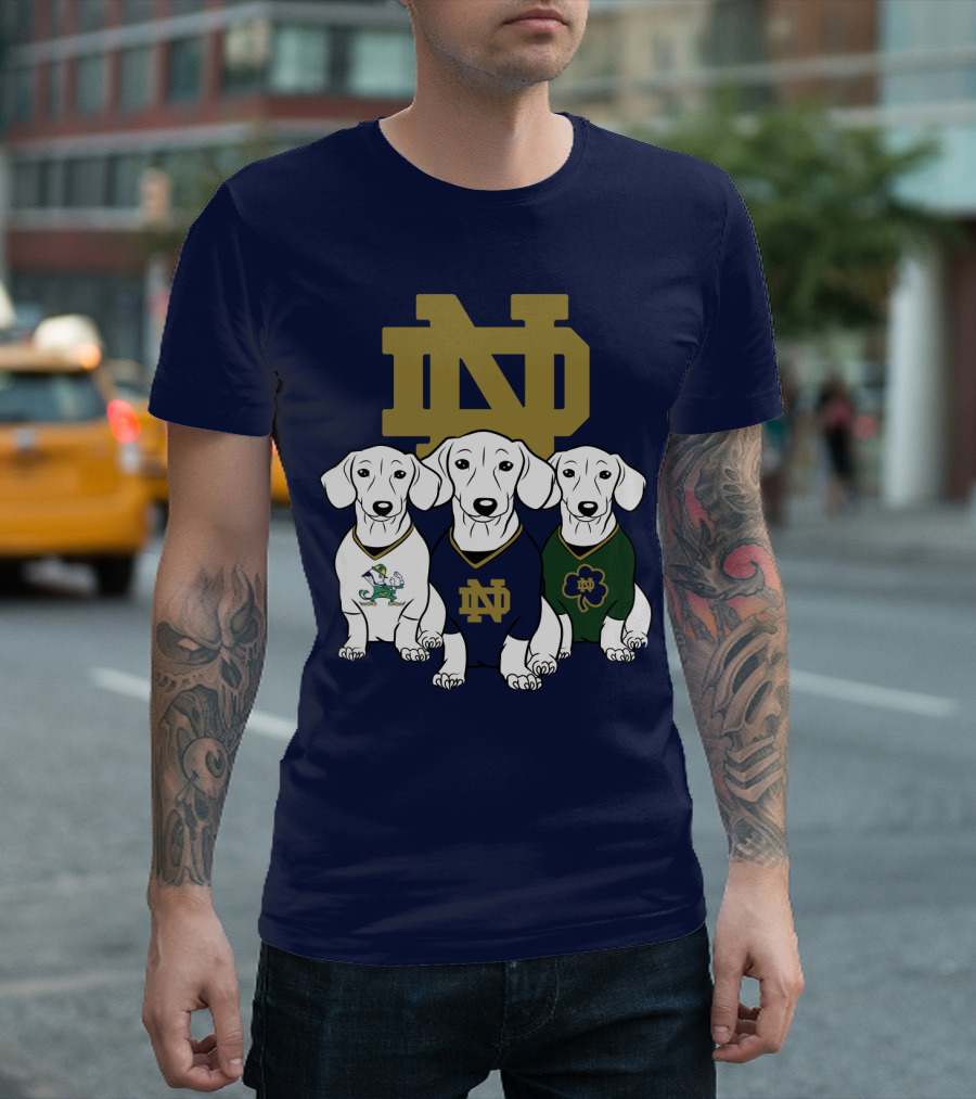 Dachshund Notre Dame Fighting Irish T-Shirt