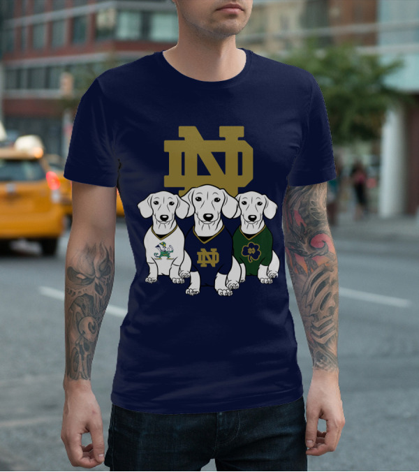 Dachshund Notre Dame Fighting Irish T-Shirt
