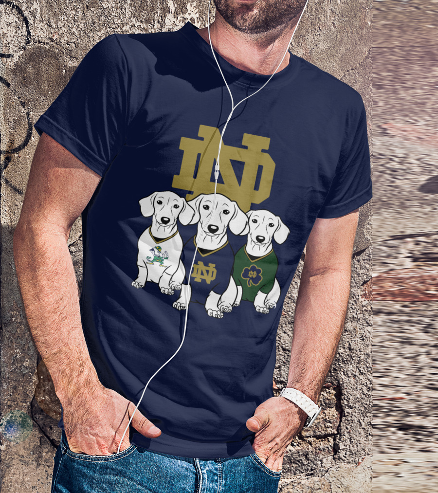 Dachshund Notre Dame Fighting Irish T-Shirt