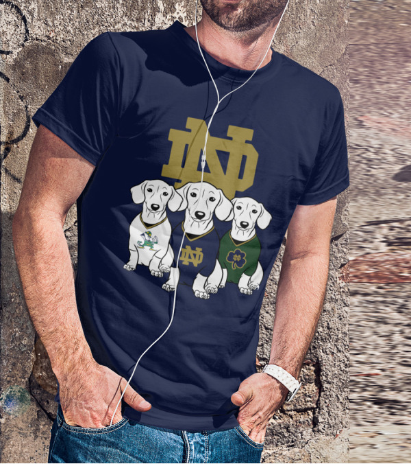 Dachshund Notre Dame Fighting Irish T-Shirt