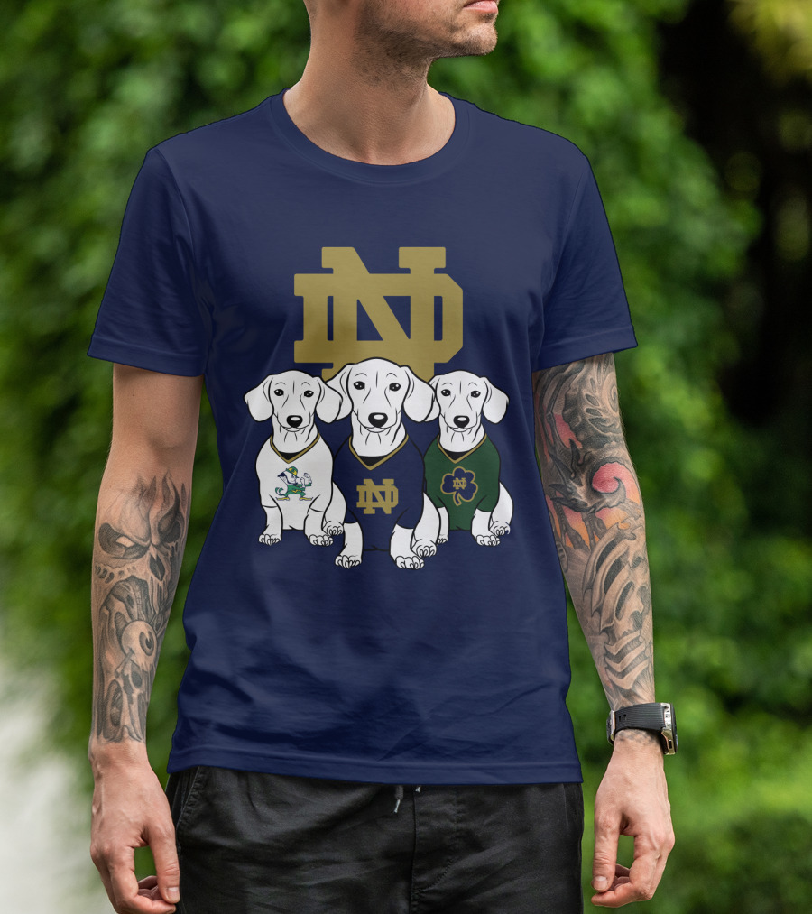 Dachshund Notre Dame Fighting Irish T-Shirt