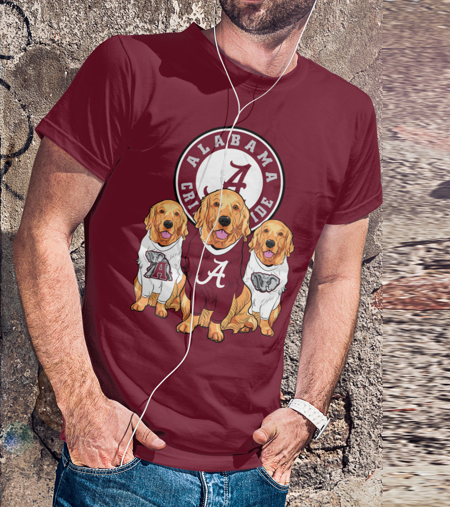 Alabama Crimson Tide Golden Retrievers T-Shirt