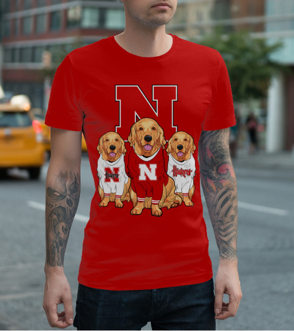 Nebraska Huskers Golden Retrievers T-Shirt