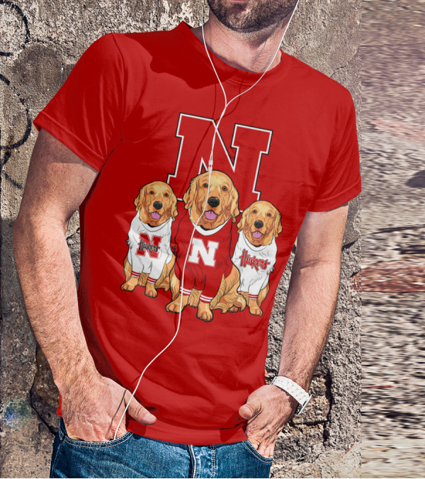 Nebraska Huskers Golden Retrievers T-Shirt