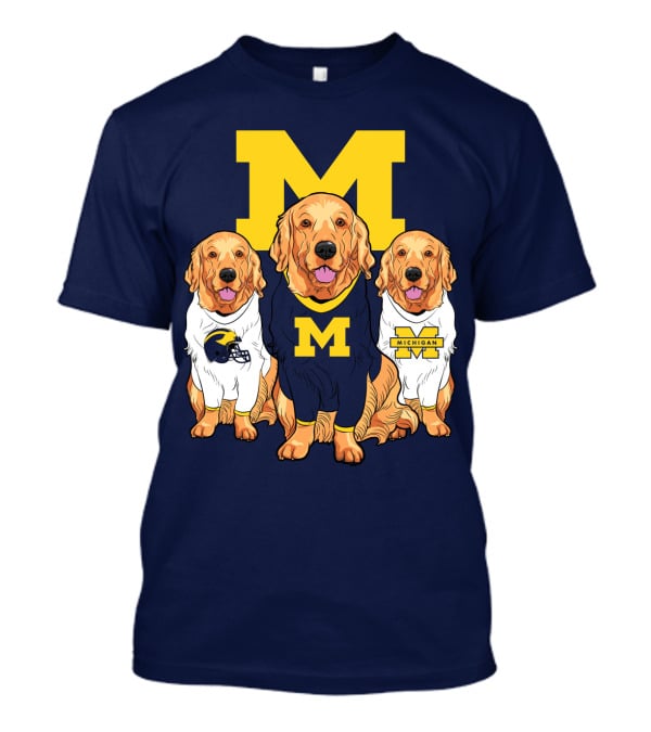 Michigan Wolverines Golden Retriever T-Shirt