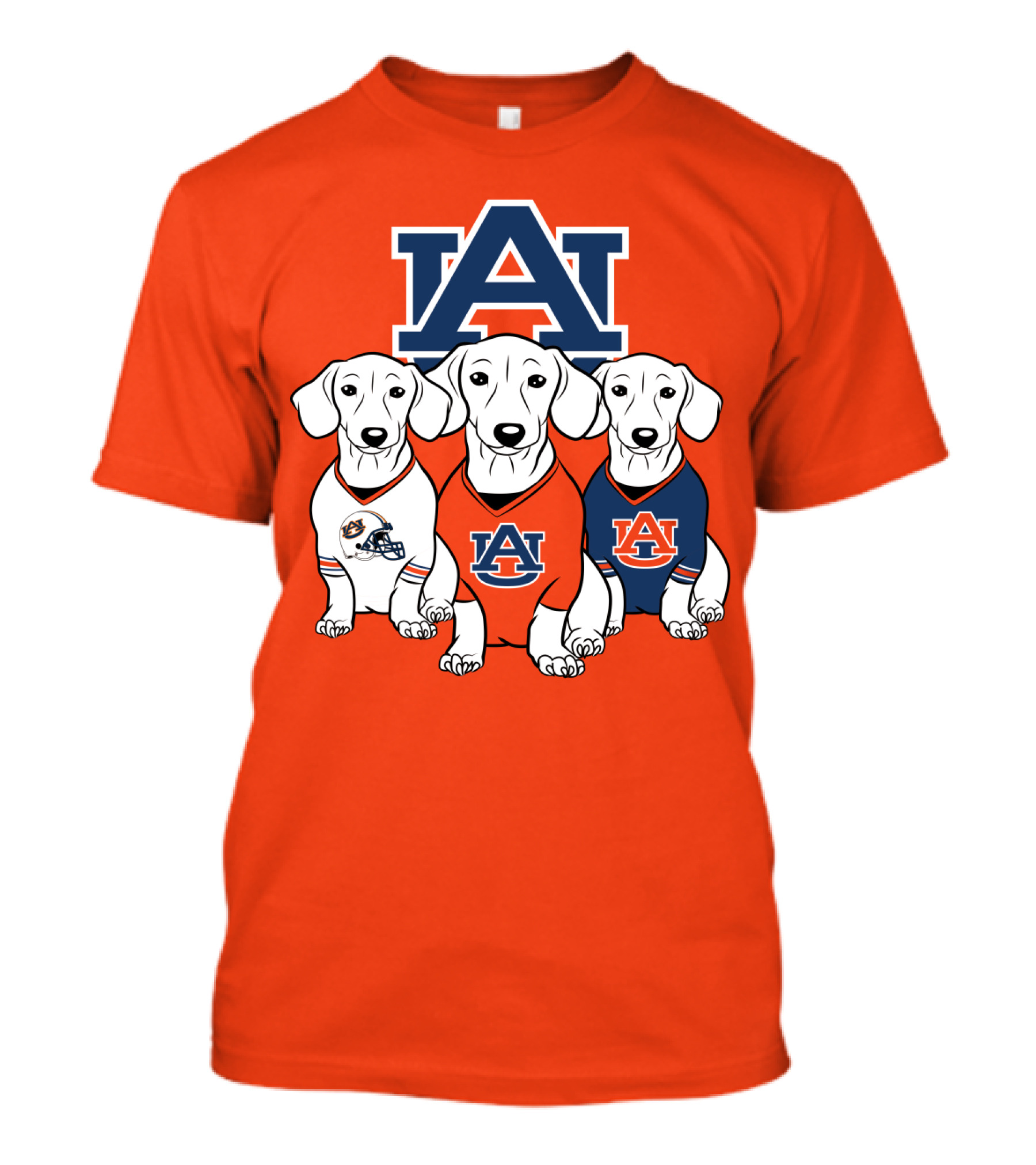 Auburn University Bulldogs Orange And Blue T-Shirt