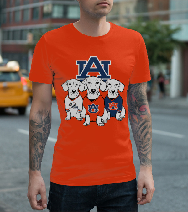 Auburn University Bulldogs Orange And Blue T-Shirt