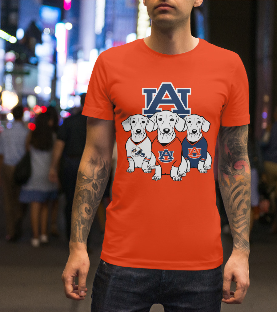 Auburn University Bulldogs Orange And Blue T-Shirt