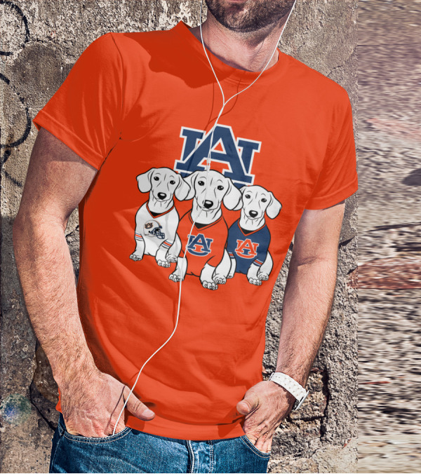 Auburn University Bulldogs Orange And Blue T-Shirt