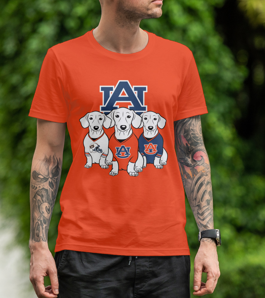Auburn University Bulldogs Orange And Blue T-Shirt