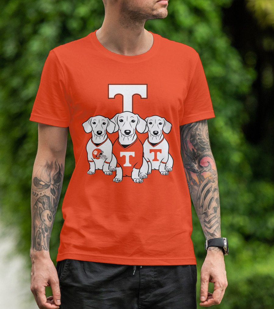 Clemson Tennessee Dog Trio T-Shirt