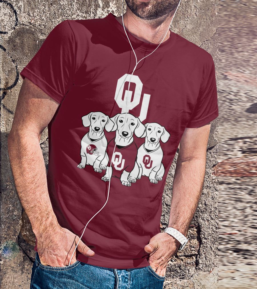 Oklahoma Sooners Three Dachshunds T-Shirt
