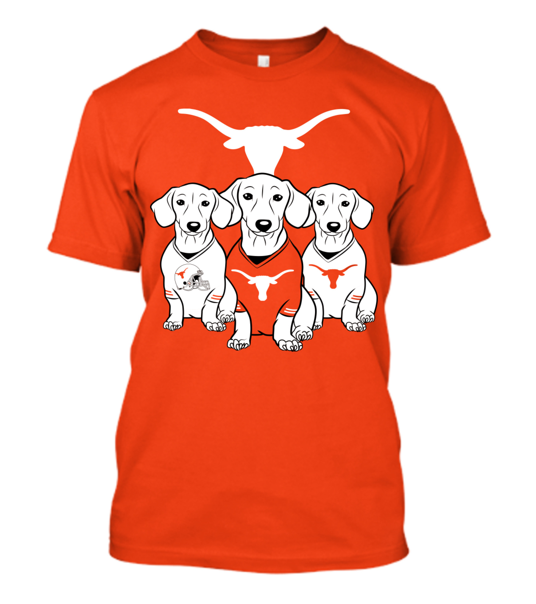 Longhorn Dogs Trio Texas Football T-Shirt