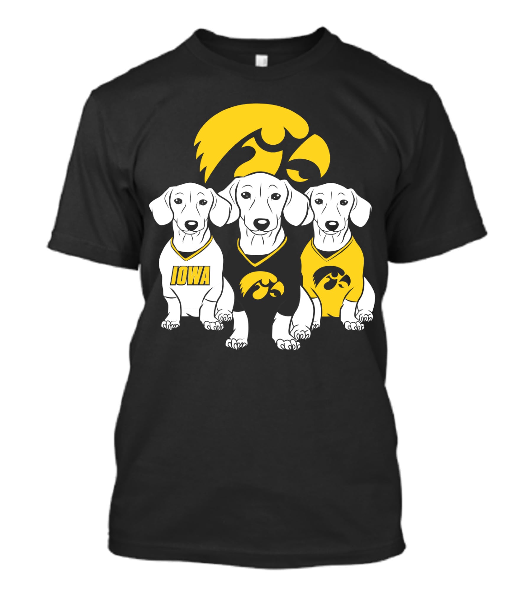 Iowa Hawkeyes Dachshund Trio T-Shirt