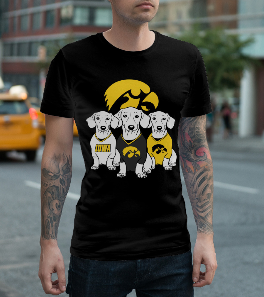Iowa Hawkeyes Dachshund Trio T-Shirt