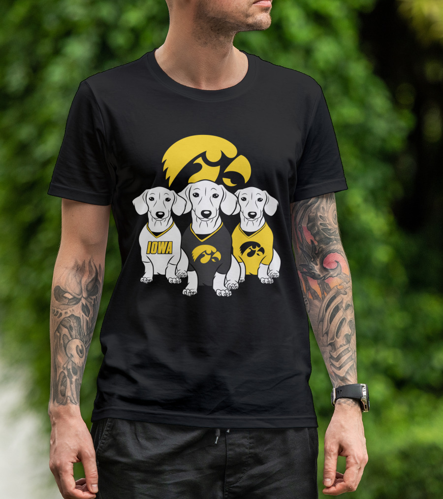 Iowa Hawkeyes Dachshund Trio T-Shirt