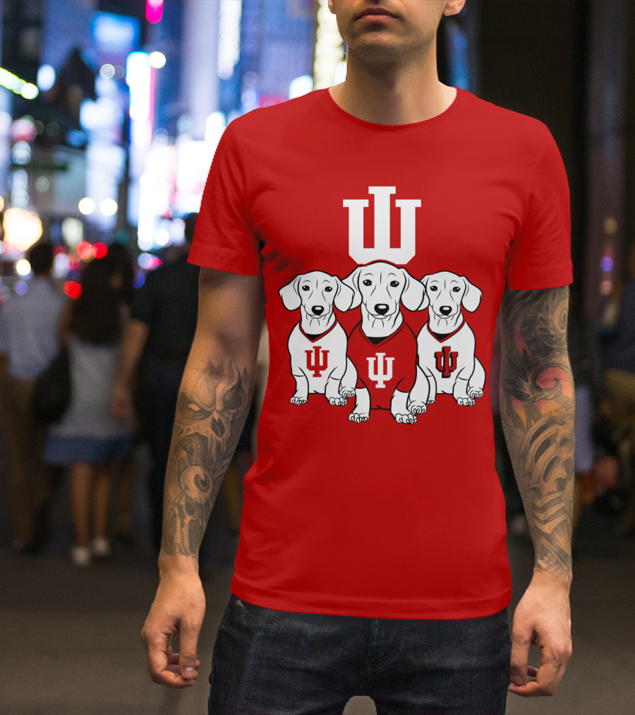 Indiana University Iu Logo Dogs T-Shirt