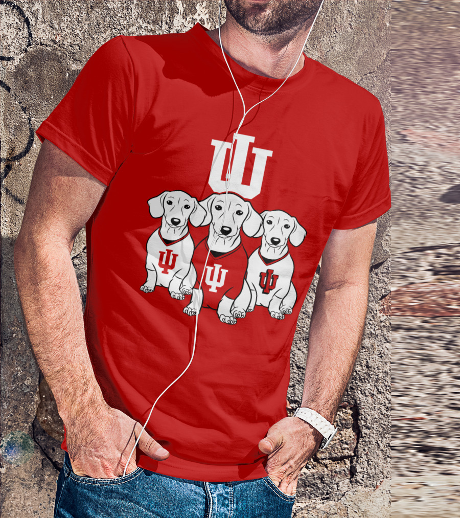 Indiana University Iu Logo Dogs T-Shirt
