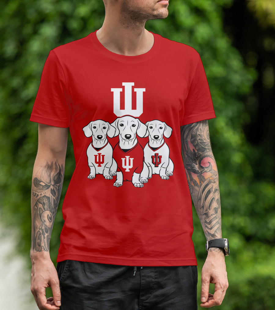 Indiana University Iu Logo Dogs T-Shirt