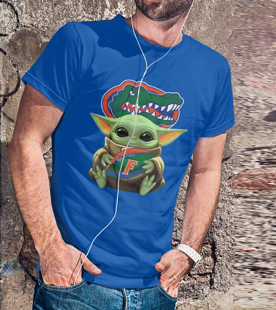 Baby Yoda Florida Gators Football Fan T-Shirt