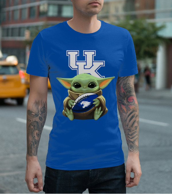 Baby Yoda UK Wildcats Football Fan T-Shirt