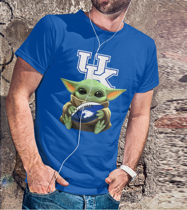 Baby Yoda UK Wildcats Football Fan T-Shirt