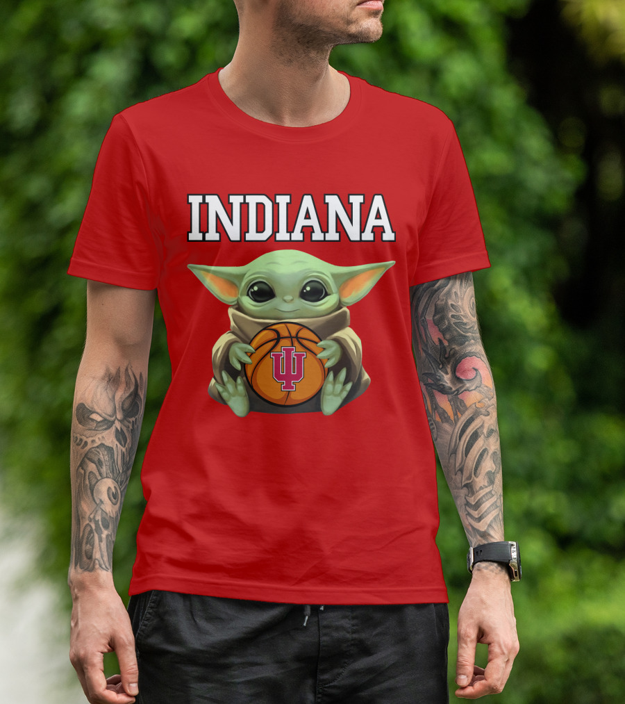 Indiana Baby Yoda IU Basketball T-Shirt