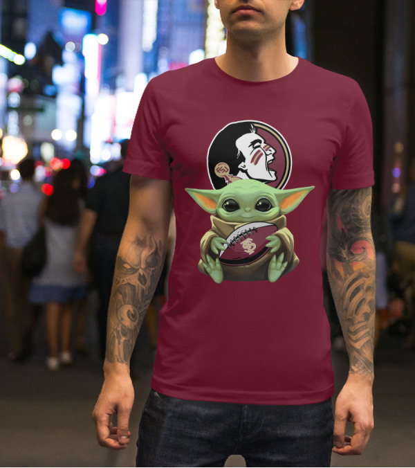 Baby Yoda Seminoles Football FSU T-Shirt