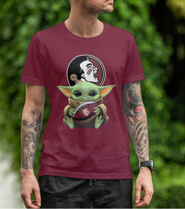 Baby Yoda Seminoles Football FSU T-Shirt
