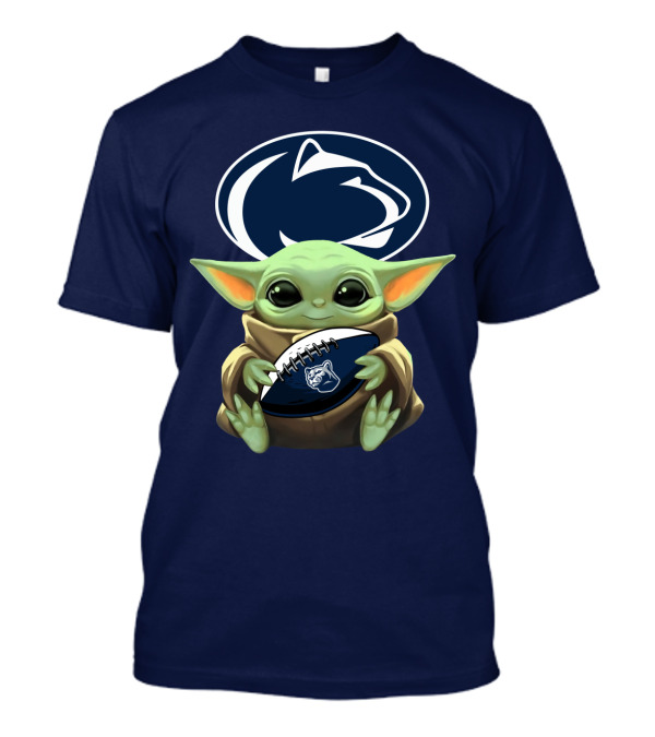 Baby Yoda Nittany Lions Football Fan T-Shirt