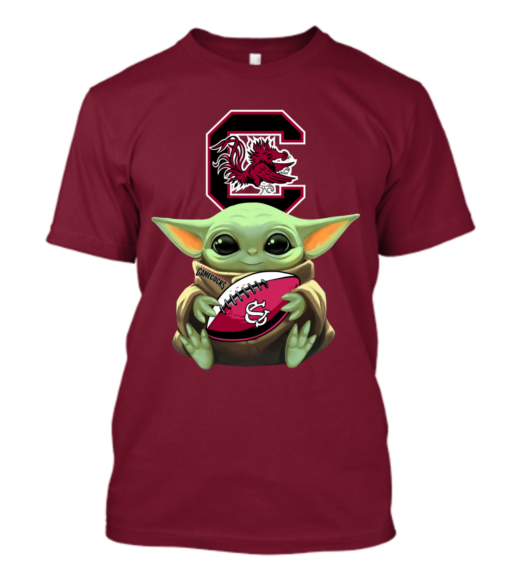 Baby Yoda Gamecocks South Carolina Football Fan T-Shirt