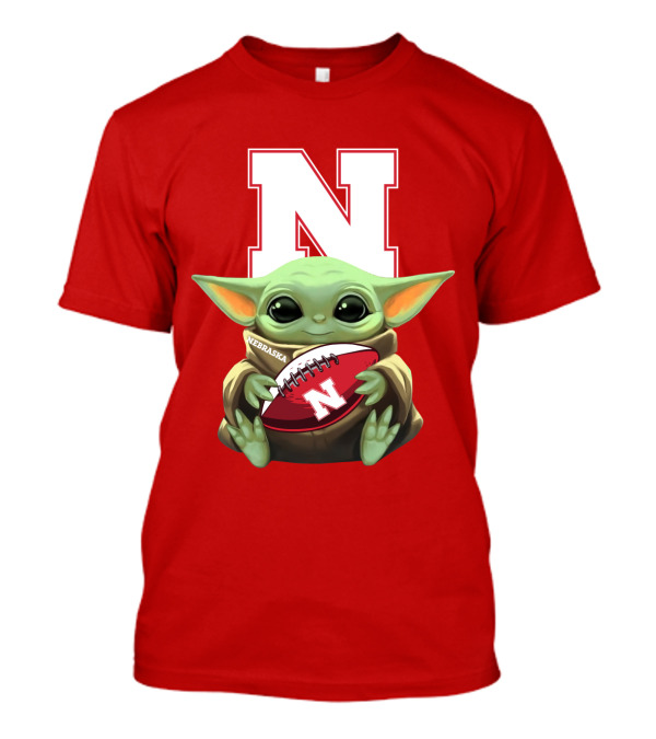 Baby Yoda Nebraska Cornhuskers Football Fan Icon With N T-Shirt