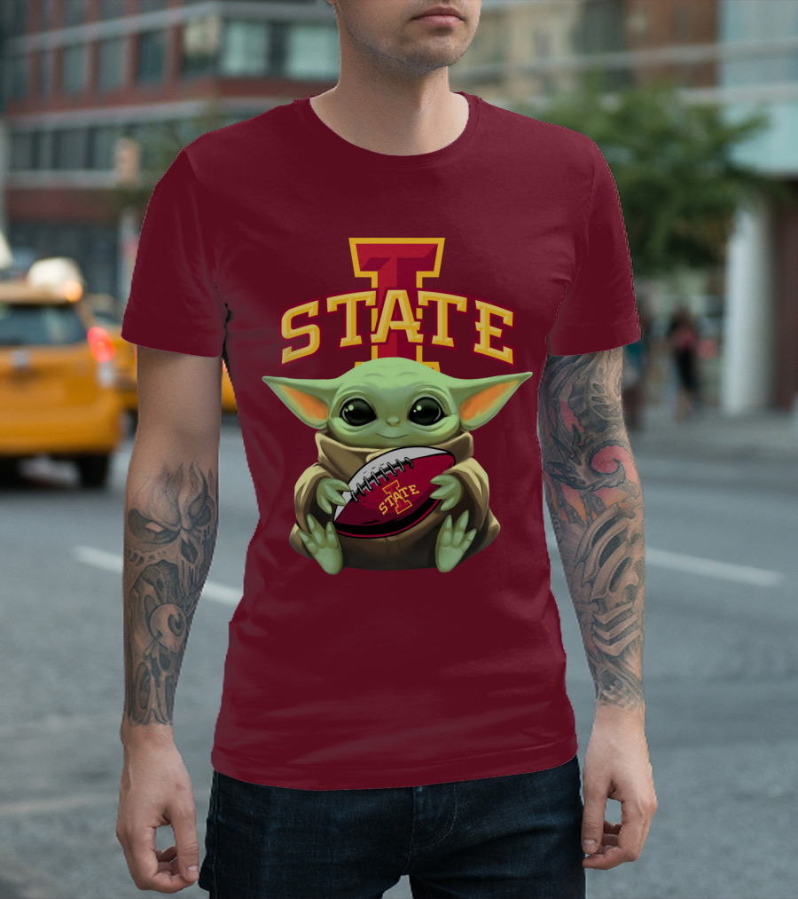 Baby Yoda Iowa State Football T-Shirt