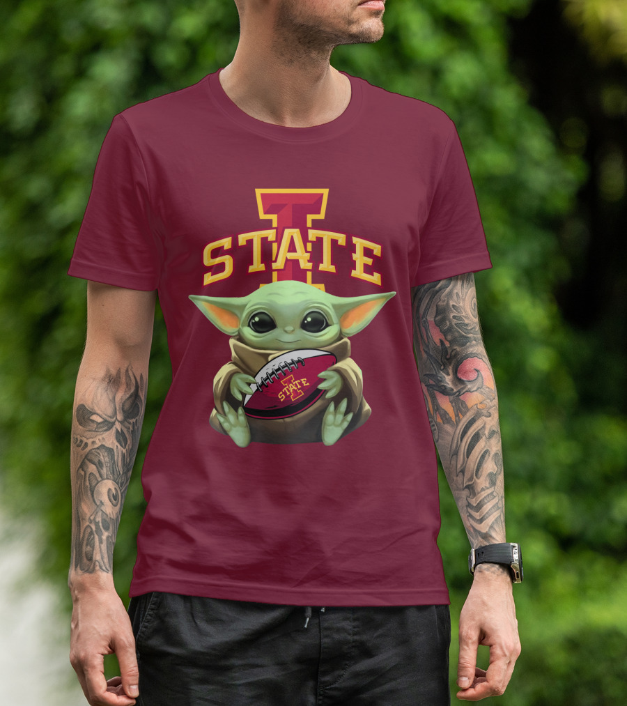 Baby Yoda Iowa State Football T-Shirt