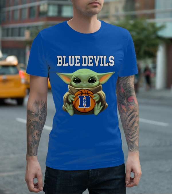 Baby Yoda Blue Devils Basketball T-Shirt