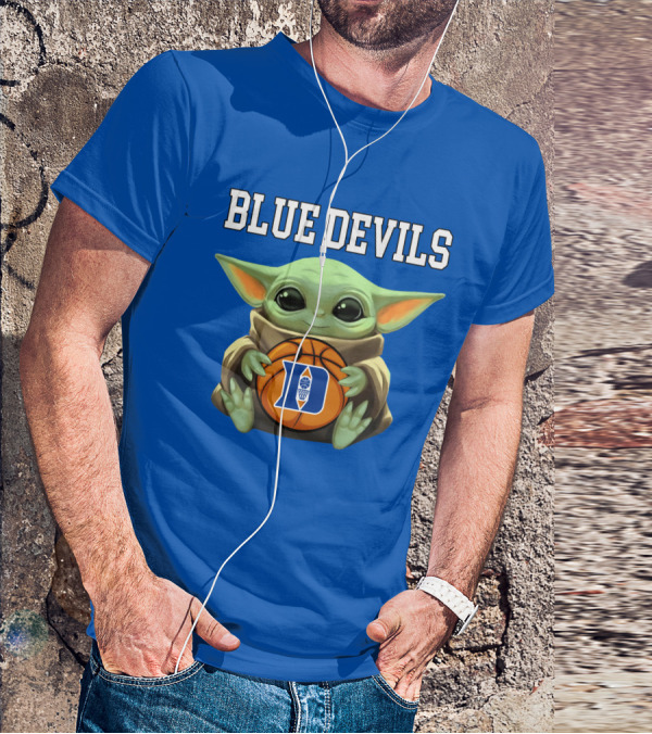 Baby Yoda Blue Devils Basketball T-Shirt